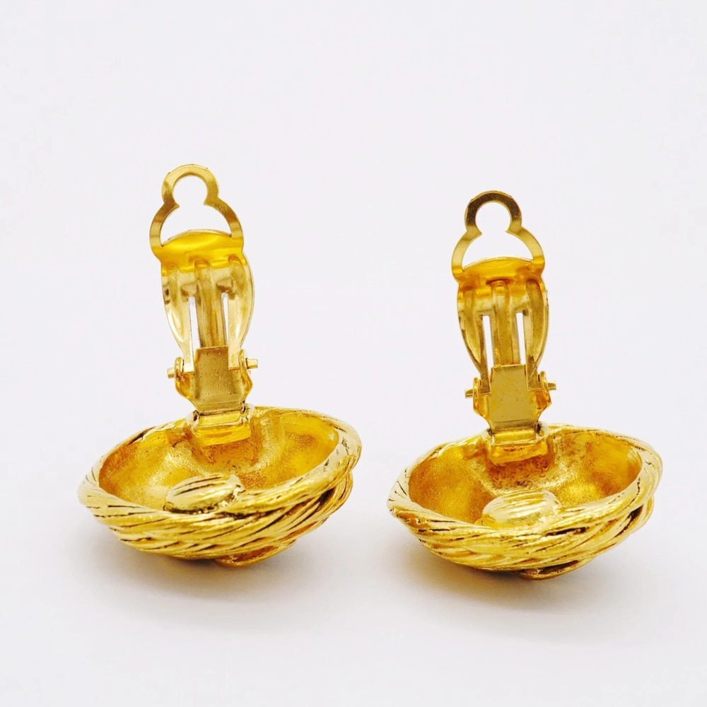 CHANEL Gold Logo Earrings - Picture 6 of 6